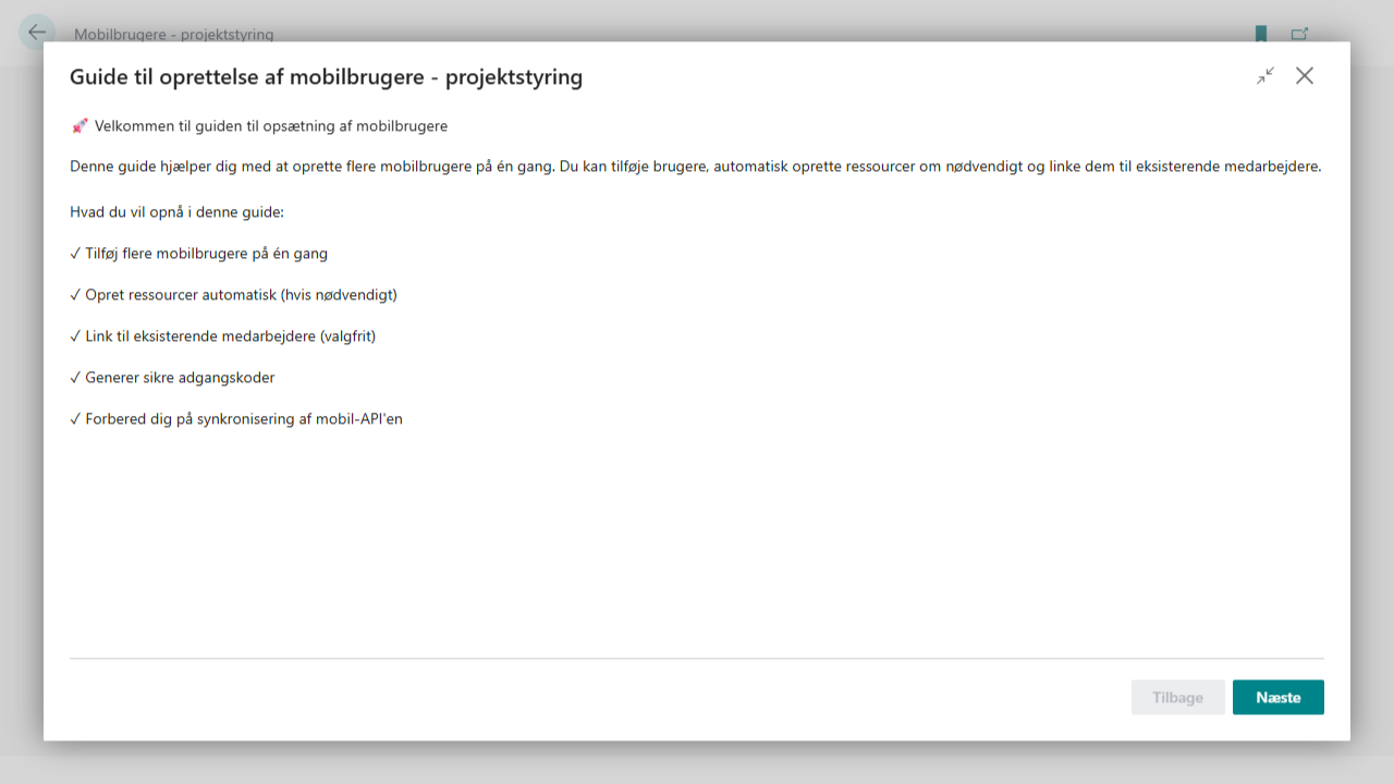 Opsætning af timesheet og timetyper